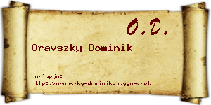 Oravszky Dominik névjegykártya